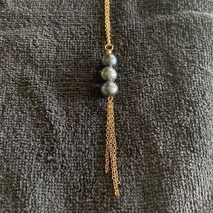 Beautiful 3 Fresh water pearl with tassel necklace